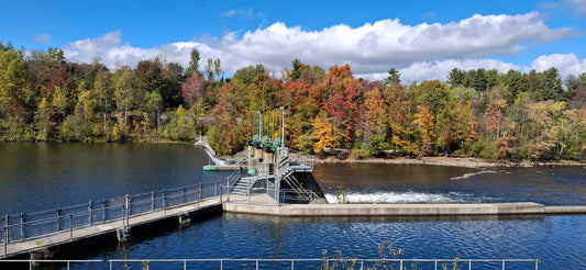 2024-09-29 12:00 Drummond Dam on the Magog River in Sherbrooke